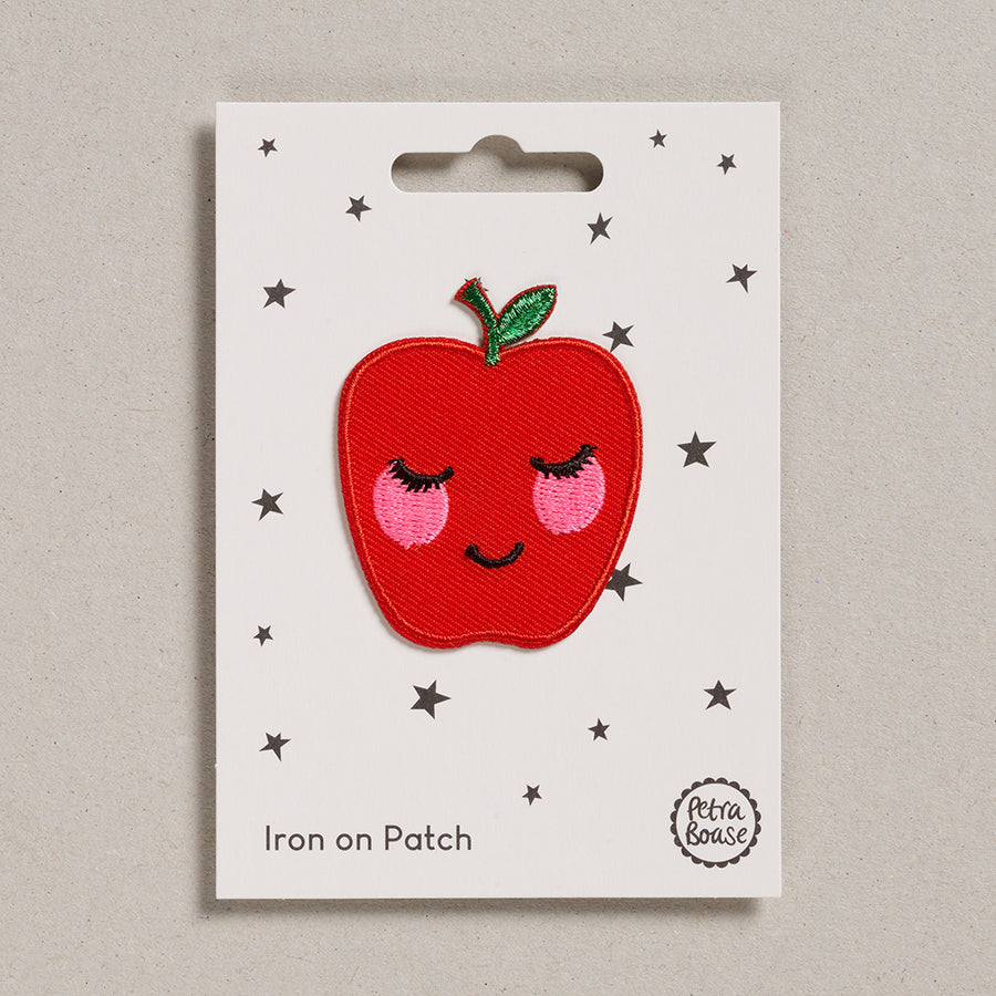 Embroidered Iron On Patch Apple