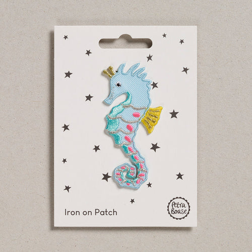 Embroidered Iron On Patch Seahorse