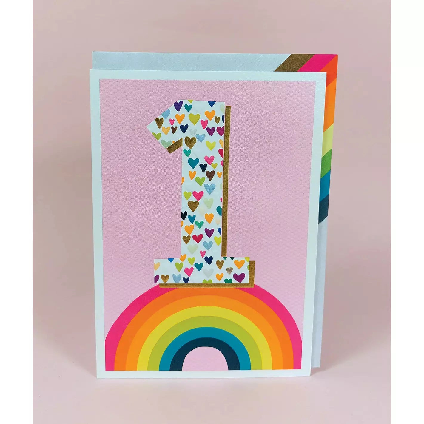 Age 1 Neon Rainbow Card