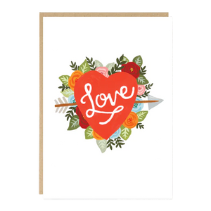 Love Heart Floral Card