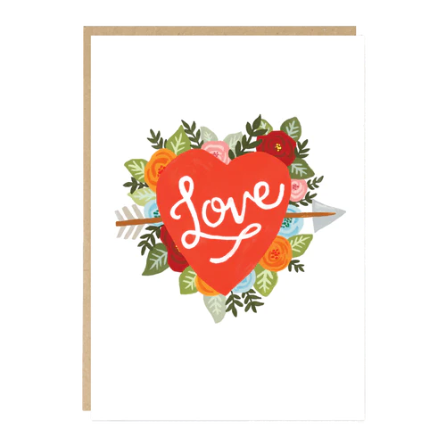 Love Heart Floral Card