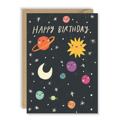 Happy Birthday Space Card