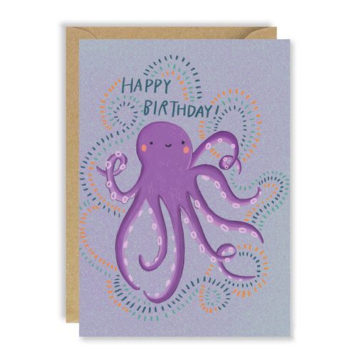 Happy Birthday Octopus Card