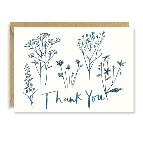 Wild Flowers Thank You Card