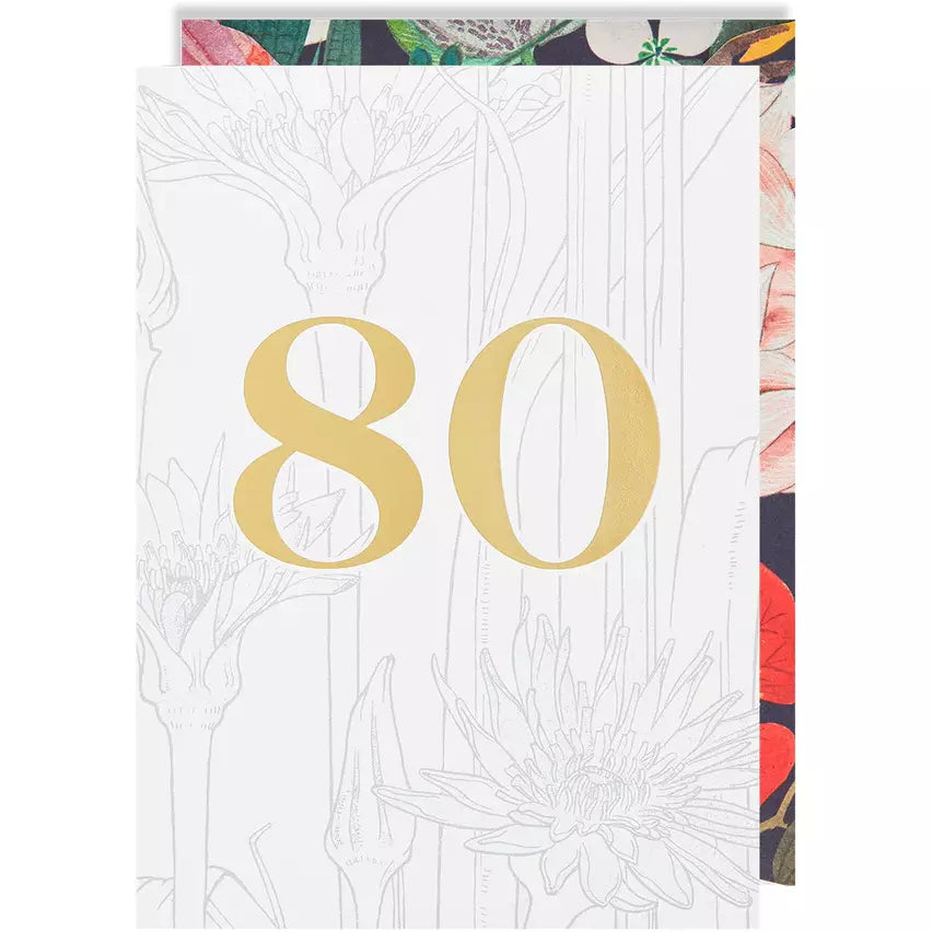 80 Floral Birthday Card