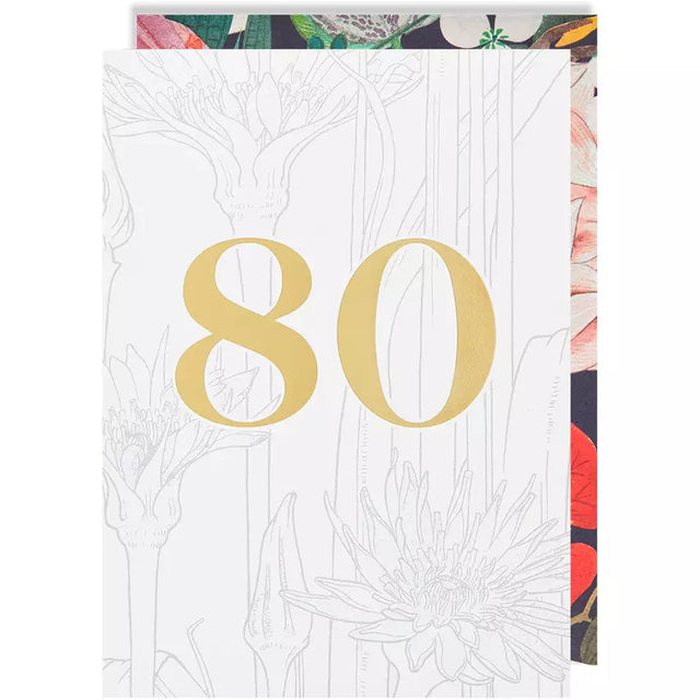 80 Floral Birthday Card