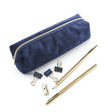 Load image into Gallery viewer, Steel Luxe Velvet Pencil Case Set