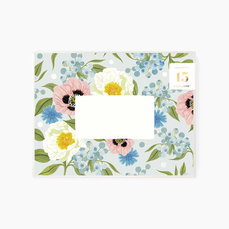Lush Flora Set Of 15 Envelopes