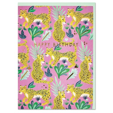 Luxe Leopard Pattern Happy Birthday Card