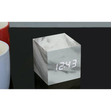 Load image into Gallery viewer, Marble Cube Click Clock