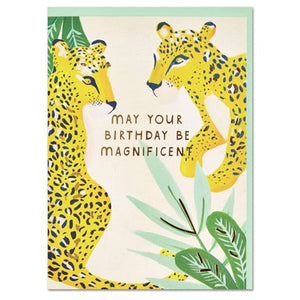 May Your Birthday Be Magnificent Leopard Card