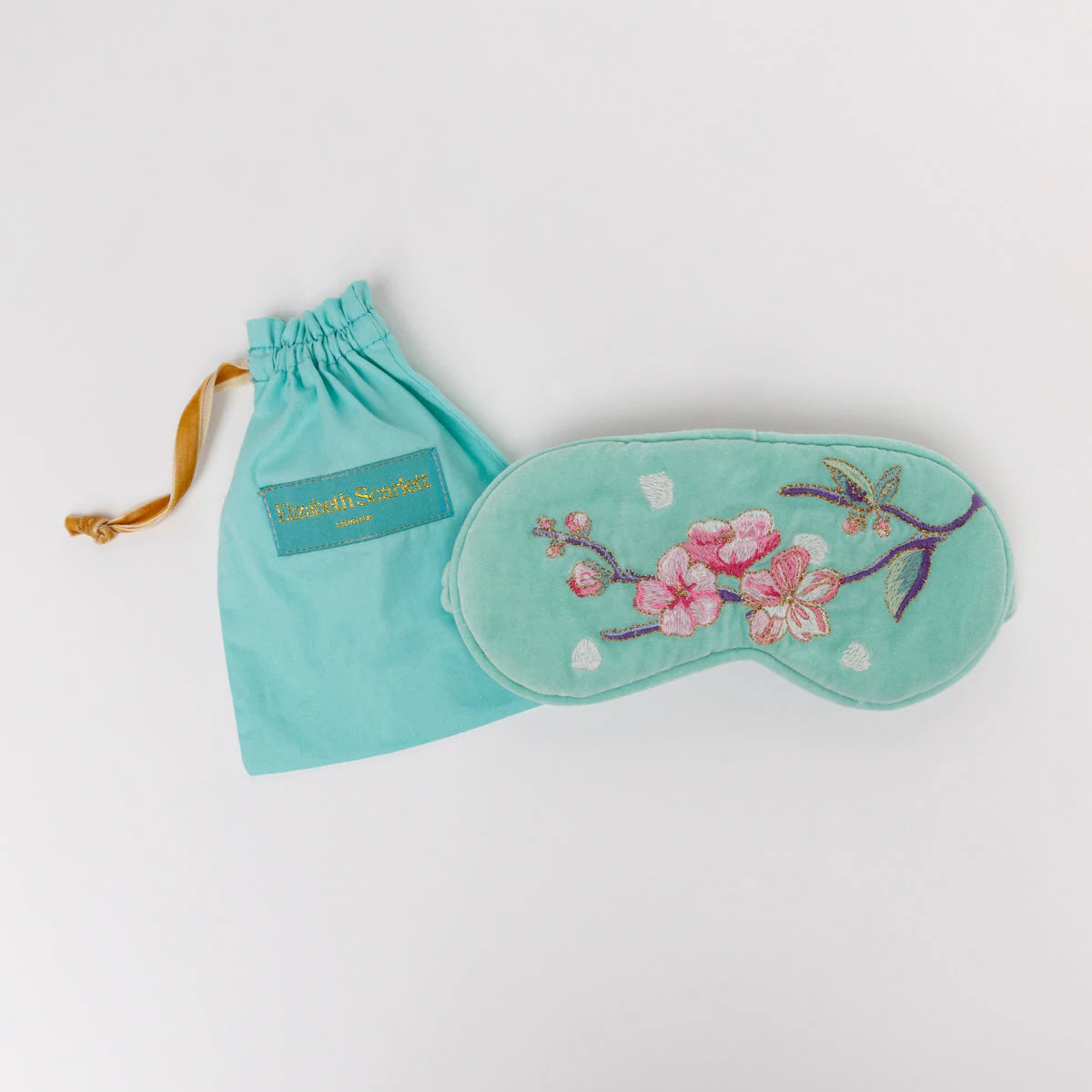 Cherry Blossom Mint Velvet Eye Mask