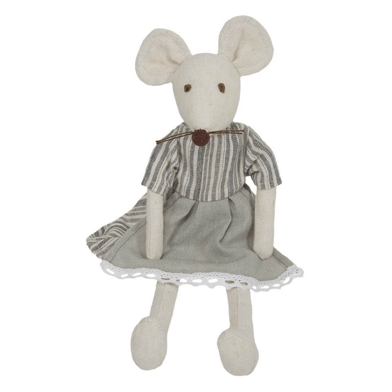 Linen Girl Mouse Soft Toy