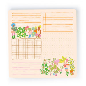 Gardener's Vegetable Desk Planner And List Pad