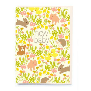 New Baby Card - Baby Animals