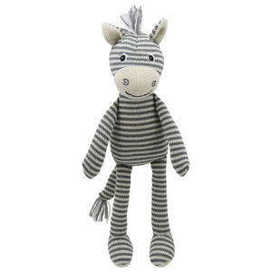 Knitted Zebra Soft Toy