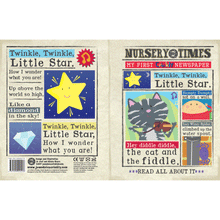 Load image into Gallery viewer, Nursery Times Crinkly Newspaper - Nursery Rhymes