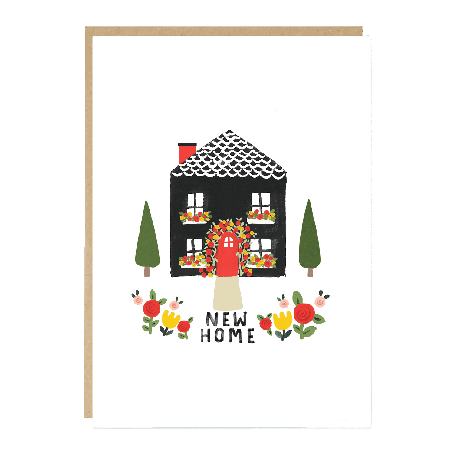 Floral New Home Greeting Card