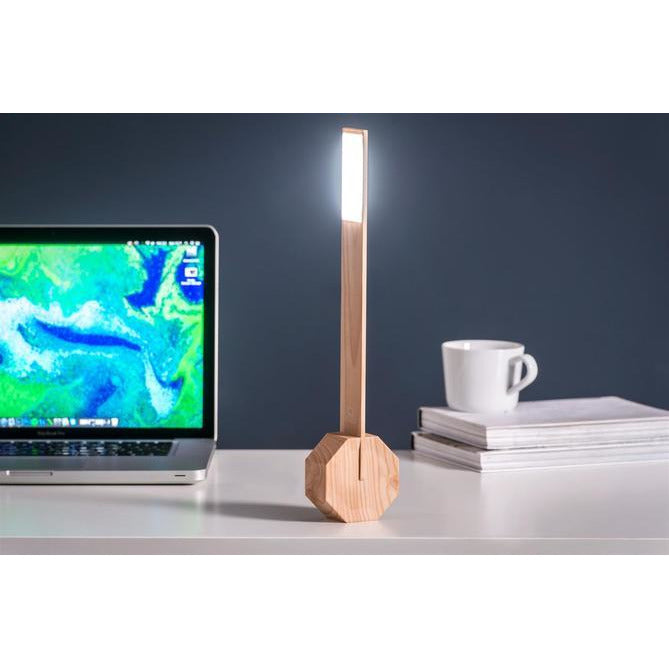 Octagon Desk Light: Maple