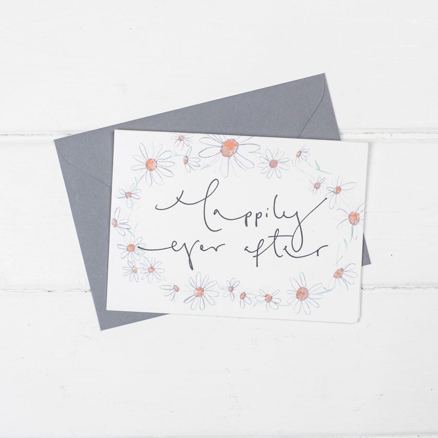 Happily Ever After Floral Border Card