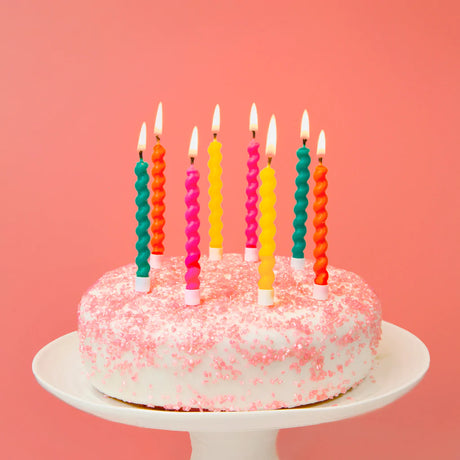 Bright Twirl Birthday Candles