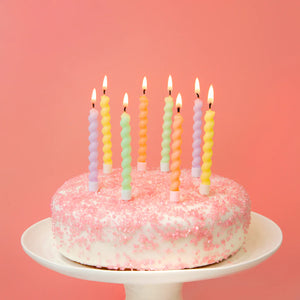 Pastel Twirl Birthday Candles