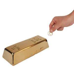 Gold Bar Ceramic Coin Bank