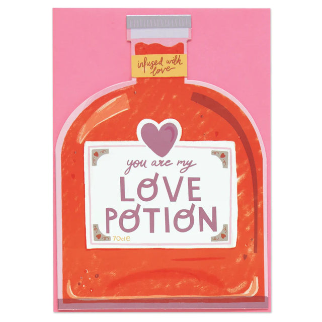 Love Potion Bottle Card