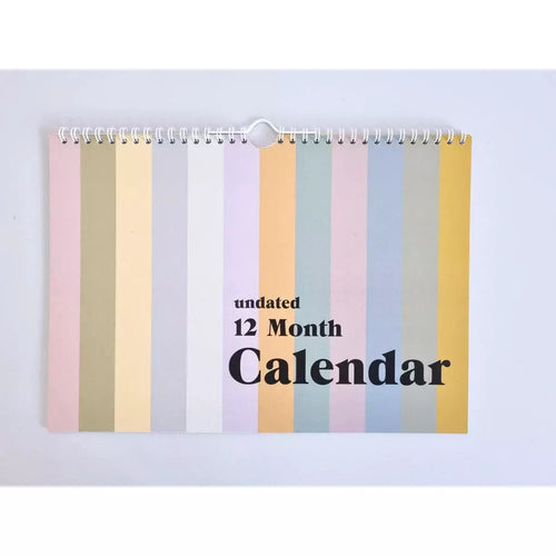 Undated Pastel Rainbow Wall Calendar