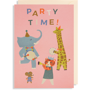 Pink Party Time Card