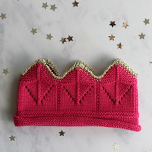 Load image into Gallery viewer, Knitted Crown Pink