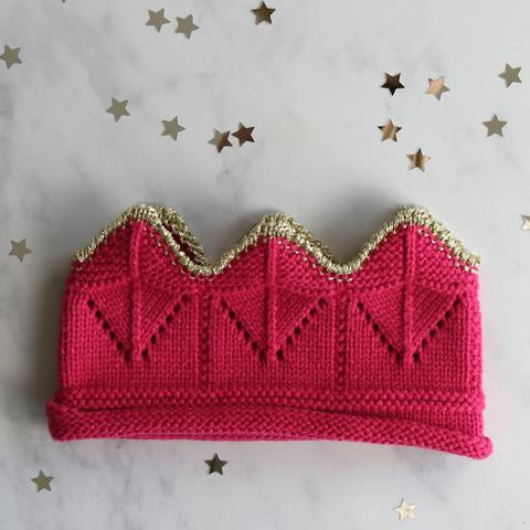 Knitted Crown Pink