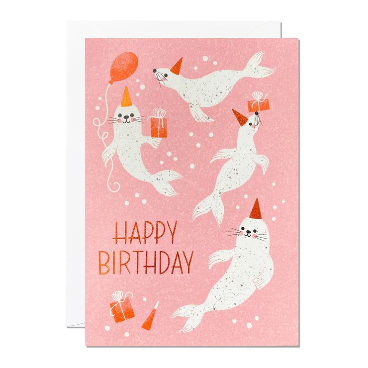 Happy Birthday Party Seals Card