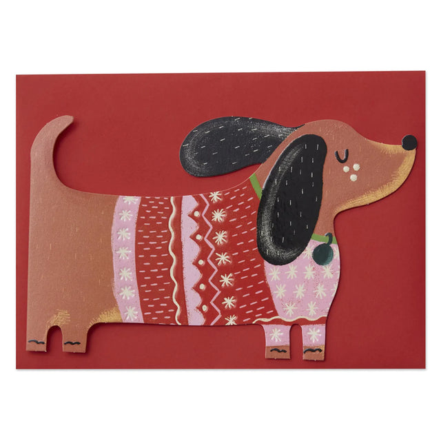 Christmas Jumper Dachshund Card