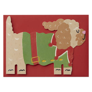 Cockapoo Elf Christmas Card