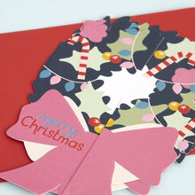 Load image into Gallery viewer, 3D Christmas Wreath Card
