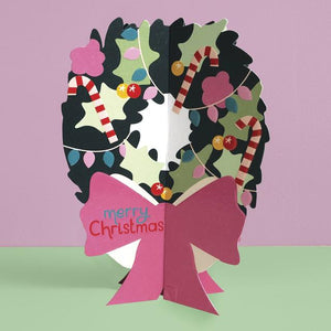 3D Christmas Wreath Card