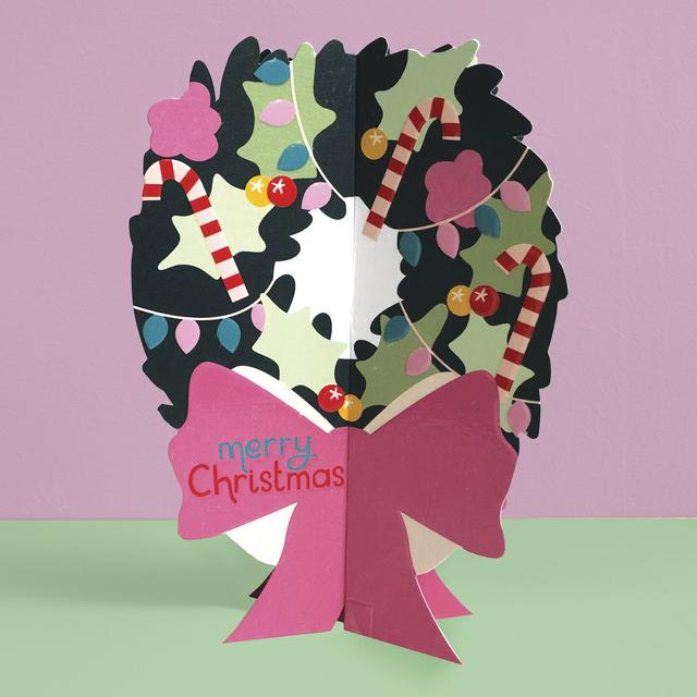 3D Christmas Wreath Card