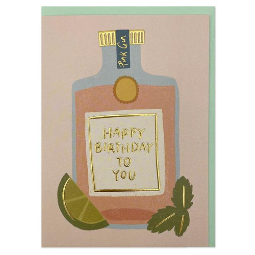 Happy Birthday Pink Gin Card