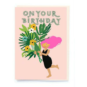 On Your Birthday Pink Card