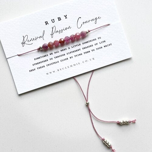 Ruby Crystal Bracelet
