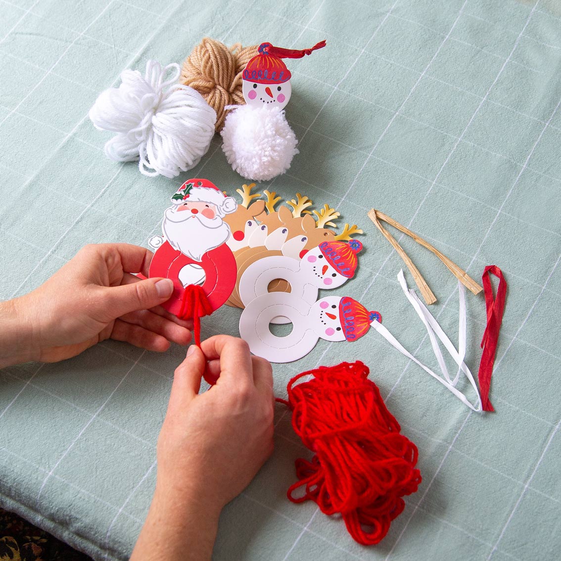 Make Your Own Christmas Pompom Decorations Set