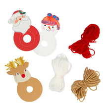 Load image into Gallery viewer, Make Your Own Christmas Pompom Decorations Set