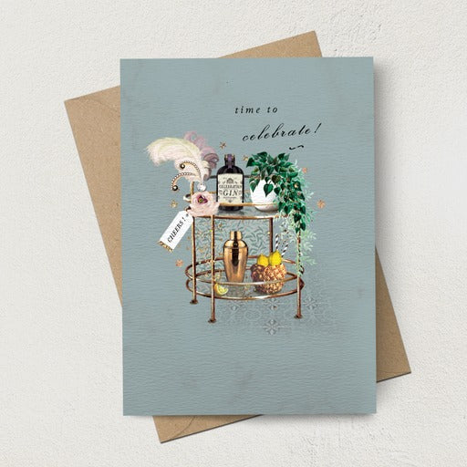 Time To Celebrate Drinks Trolley Card