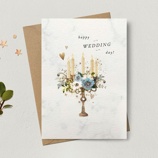 Happy Wedding Day Candelabra Card