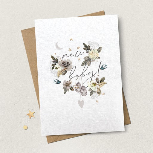New Baby Floral Card