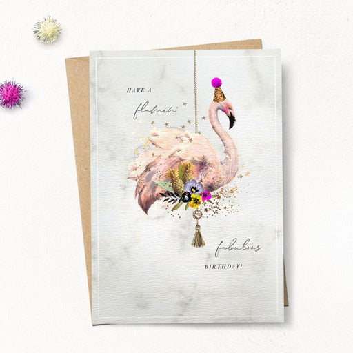 Have A Fabulous Birthday Flamingo Card