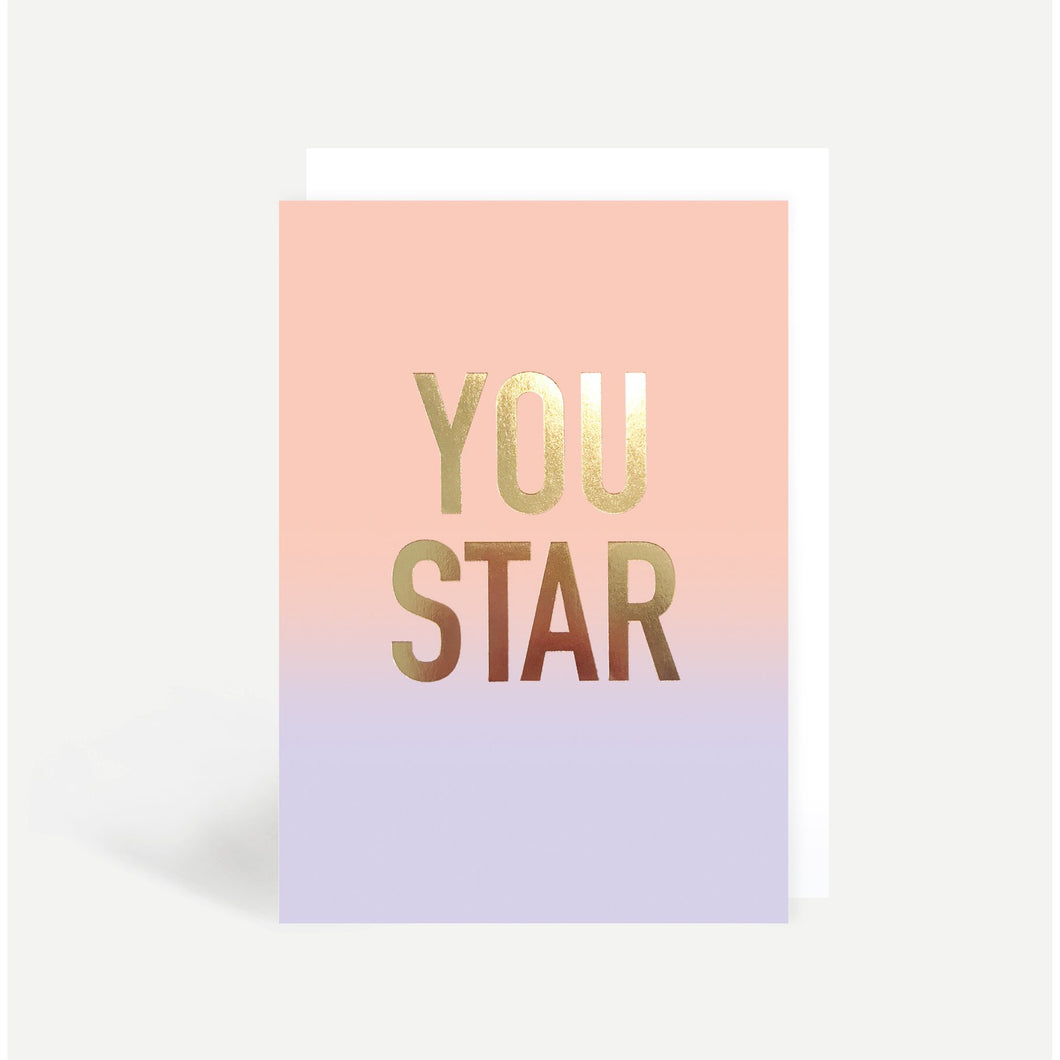 You Star Bold Metallic Card