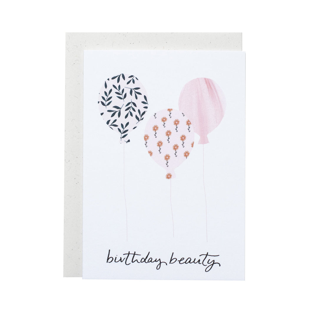 Birthday Beauty Balloons Card