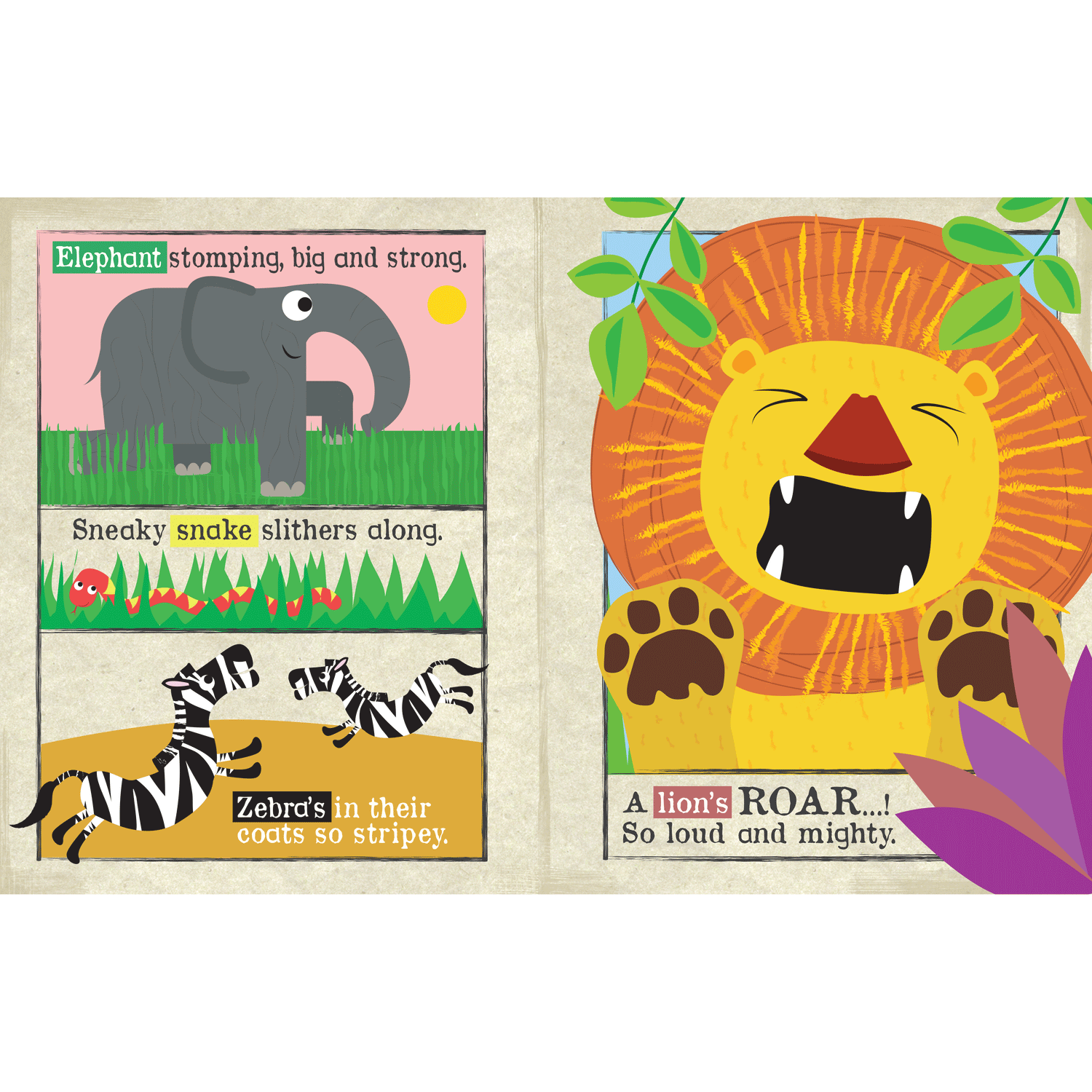 Nursery Times Crinkly Newspaper - Safari Animals